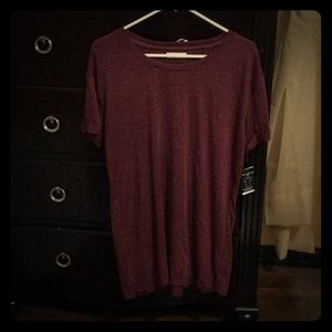 Plain Dark Red T-Shirt in “Ex-Boyfriend” Style